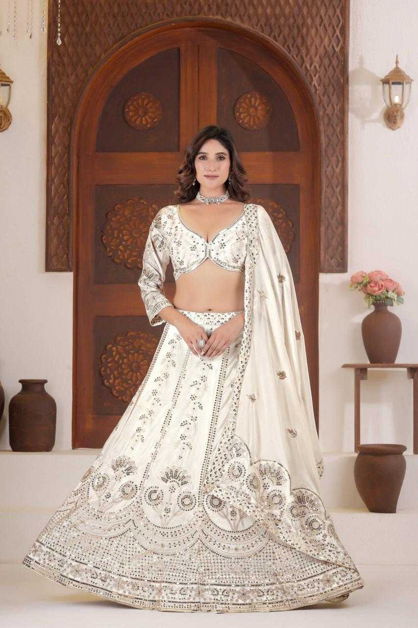 Chinon Silk Designer Sequins Lehenga Outfits